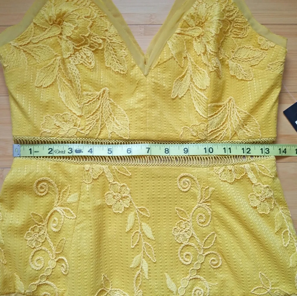 -NWT- Aidan Mattox Tiered Floral Lace Dress 2 - Picture 13 of 16